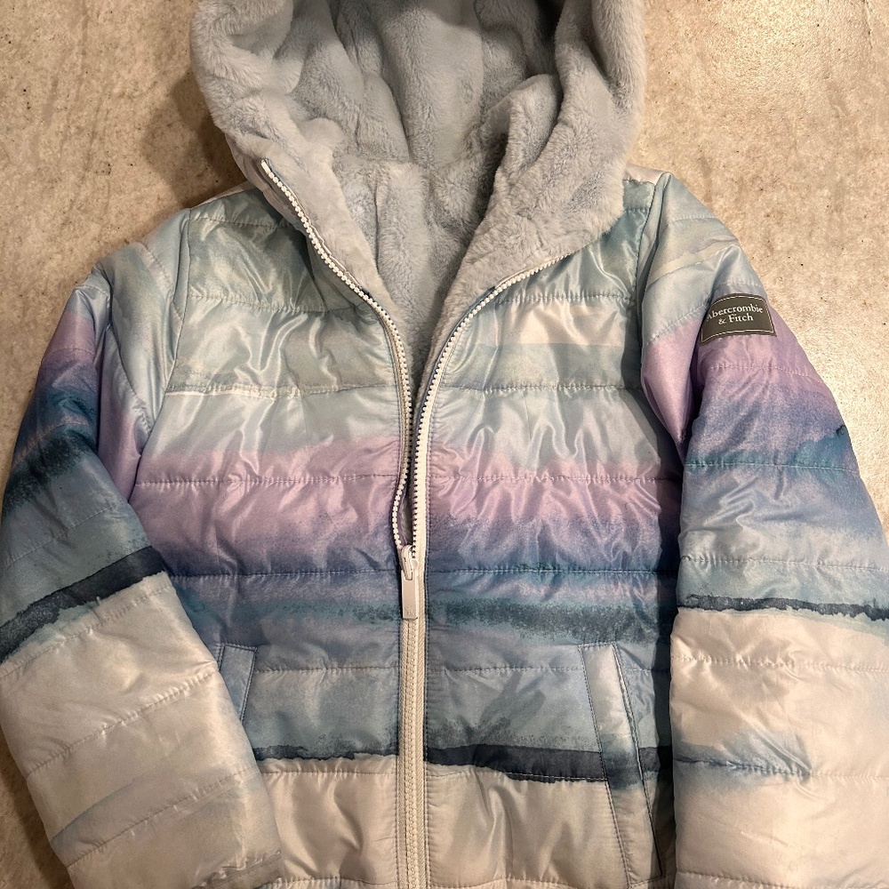 Abercrombie and Fitch Colorful Reversible Puffer